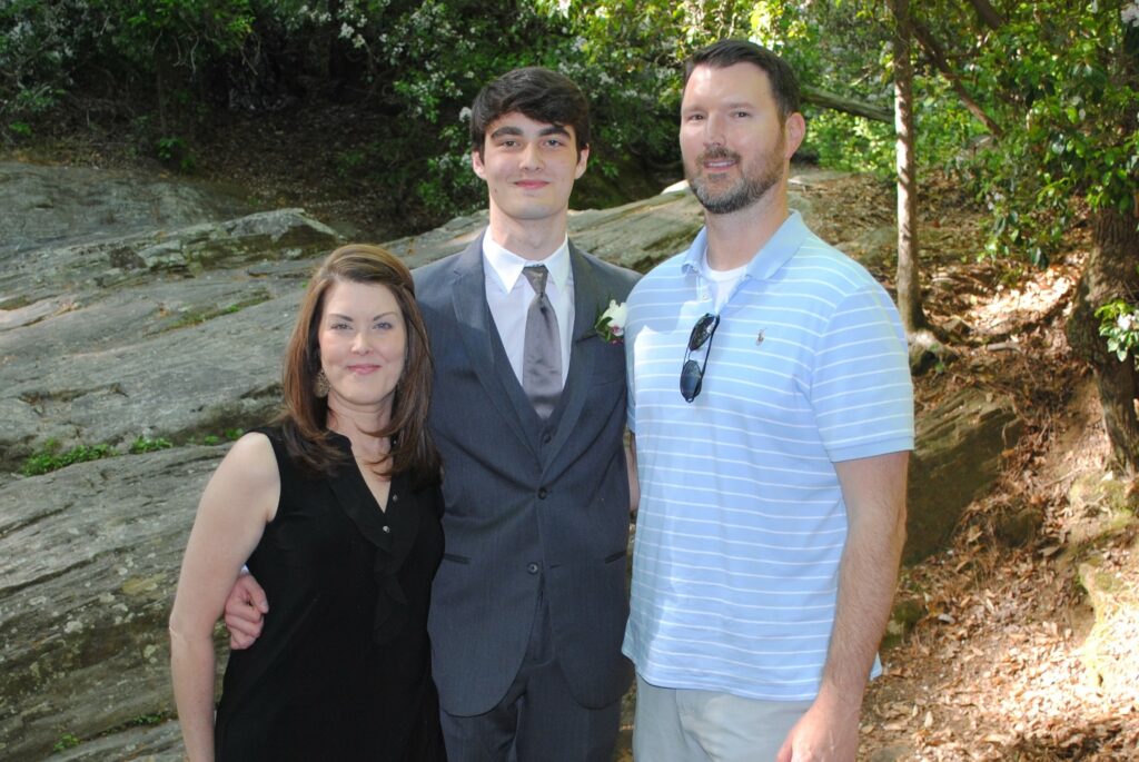 JMC Fundraising Family - Jennifer, husband, and son